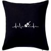 EKG husle - Vankúš 50x50 - 50x50 - Vrátane výplne ( Čierna )