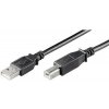 PremiumCord Kábel USB 2.0, A-B, 5m, čierna