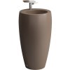 LAUFEN IlBagnoAlessi voľne stojace umývadlo do priestoru, s otvorom, so skrytým prepadom, priemer 530 mm, výška 900 mm, matná kávová, H8119721881041