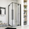 Aquatek JAGUAR A4 90x90 Sprchovací kút rohový vstup, čierny matný, číre sklo 8 mm, 90x90x200 cm