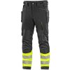 CXS NAOS HV / Pánske nohavice do pása, reflexné pruhy - čierna/HV žltá 64
