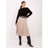 Factory Dámska rozšírená midi sukňa z pleteniny Farba: Bežová, Veľkosť: UNI