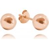 MINET JMAN0031RE08 - Náušnice Rose Gold Silver BALLS 8 mm