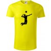 Volejbal náprah muž - Tričko z organickej bavlny - L ( Citrónová )
