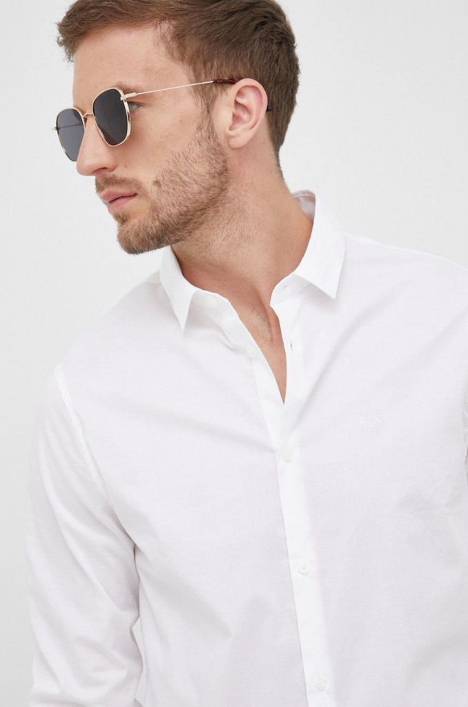 Armani Exchange pánská košeľa košeľa slim s klasickým golierom biela od  87,9 € - Heureka.sk