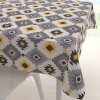 Biante Bavlnený štvorcový obrus Sandra SA-520 Žlto-sivý aztécky vzor 50x50 cm