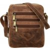 DIVILEY Pánska kožená taška cez rameno Robin sv. hnedá