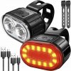 Trizand 24003 Sada LED osvetlenie na bicykel, USB, IPX4, 2 ks