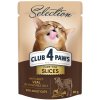 CLUB 4 PAWS Premium Plus kapsičky pre mačky plátky s teľacím mäsom v zeleninovom žele 80g (8032)