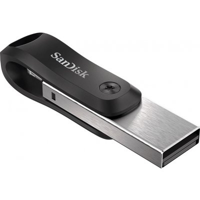 SanDisk iXpand Flash Drive Go/256GB/300MBps/USB 3.0/Lightning + USB-A/Čierna SDIX60N-256G-GN6NE