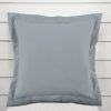 Biante Bavlnená obliečka na vankúš s lemom Moni MO-076 Svetlo sivá 60 x 60 cm