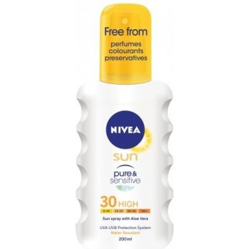 Nivea Sun Pure & Sensitive spray na opaľovanie SPF30 200 ml