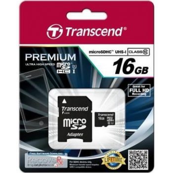 Transcend microSDHC 16GB UHS-I TS16GUSDU1