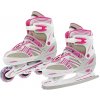 Dievčenské korčule 2v1 DUPLEX-14 GIRL, bielo-ružové