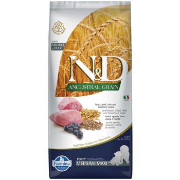 N&D LG Dog Puppy M/L Lamb & Blueberry 12 kg