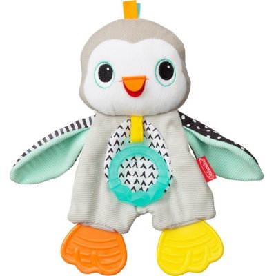 Infantino Cuddly Teether Penguin plyšová hračka s hryzadielkom 1 ks