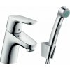 Hansgrohe Focus umývadlová batéria s bidetovou spŕškou stojanková chrómová 31926000