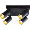 LVT ERIS GOLD stropné svietidlo natáčacie 4xGU10 zlaté/čierne PL4098