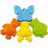 Teddies Formičky Bábovky na piesok plast zvieratká 3 druhy v sieťke 12x10x8cm