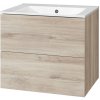 Mereo Aira kúpeľňová skrinka s keramickým umývadlom 61 cm, dub Kronberg CN720