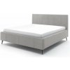 Svetlosivá čalúnená dvojlôžková posteľ s úložným priestorom s roštom 180x200 cm Lizzano – Meise Möbel