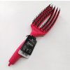Olivia Garden Finger Brush kefa na vlasy masážna 6-radová stredná Hot pink