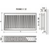 Purmo radiátor COMPACT C22 500x2300 bočné pripojenie F062205023010300
