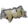 Samolepiaca nálepka fototapeta Biele tulipány 95x73 cm