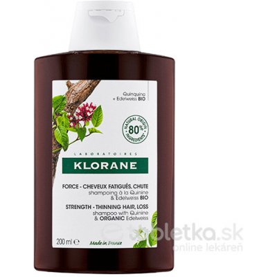 KLORANE SHAMPOOING À LA QUININE & EDELWEISS BIO 1×200 ml, šampón