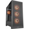 COUGAR PC skříň MX230 Black RGB Mid Tower Mesh Front Panel 4 x 120mm ARGB Fans TG Left Panel (CGR-2PC8B-RGB)
