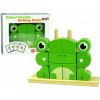 mamido Kreatívne drevené bloky priestorové puzzle žaba 3D