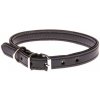 COBBYS PET Obojok z pravej hladkej kože,čierny, prešitý 15mm/45cm