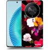 Picasee silikónový čierny obal pre Honor Magic6 Lite 5G - Flowers and Berries