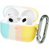 AppleKing viacfarebný silikónový obal s karabínou pre AirPods 3 - pastelový - možnosť vrátiť tovar ZADARMO do 30tich dní
