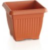 Kinekus Kvetináč plastový 190x190mm, terakota, výška 160mm, štvorcový, TERRA
