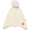 Detská zimná čiapka s brmbolcom Smile, Baby Nellys - smotanová, veľ. 48-54 cm