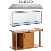 Diversa Comfort 120 rovný 300 l akváriový komplet / čierny LED plastový kryt - dub artisan