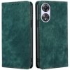 Peňaženkové kožené puzdro Brush na Oppo A58 5G - Zelená