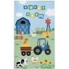 DETEXPOL Detský uterák Farma modrá Bavlna - Froté, 50/30 cm