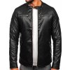 Čierna pánska biker koženková bunda Bolf 11Z8001