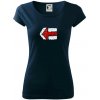 Párová turistická značka červená - Dámske tričko Pure - L ( Tmavomodrá (veľmi tmavá - skoro čierna) )