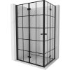 Mexen Mist-F Duo, skladací sprchový kút 120 x 95 cm, číre sklo-čierna mriežka, 8A6-120L-095P-70-77