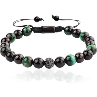 Linda's Jewelry korálkový náramok Dual Color Black & Green INR206