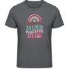Akciové Gildan Soft-Style Tričko - Pozitívna myseľ, život - Dark Heather - S - Pánske