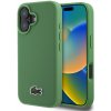 Lacoste Iconic Petit Pique Woven Logo MagSafe Zadní Kryt pro iPhone 16 Plus Green