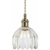 Markslöjd Závesné svietidlo Gota, starý mosadz/čiré sklo, Ø 13 cm, zástrčka - 109136