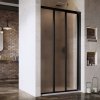 Ravak Supernova sprchové dvere 130 cm posuvné čierna matná/vzorované sklo 00VJ03R2ZG