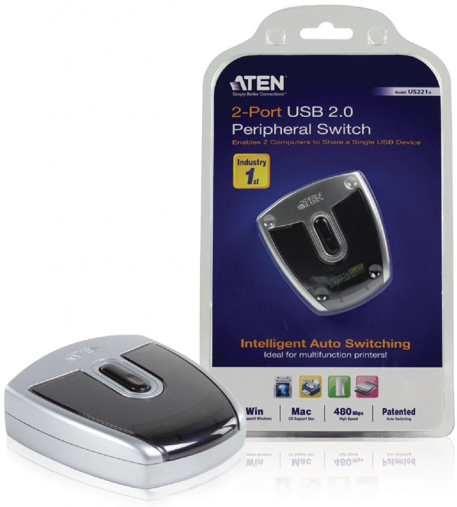 Aten US-221A USB 2.0 přepínač periferií 2:1 od 20,65 € - Heureka.sk
