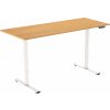 AlzaErgo Table ET2 Core biely + doska 160 × 80 cm lamino dub