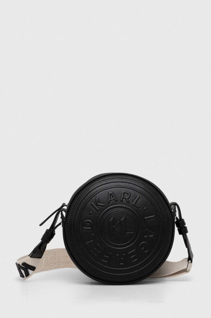 Karl Lagerfeld kožená kabelka čierna 236W3095
